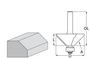 Фасочная фреза с шарикоподшипником Makita 31.8х13.5х55.1 мм (D-48686)