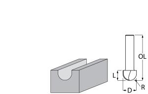 Галтельная фреза Makita TCT Pro Worker 16х18х50 мм (P-78972)