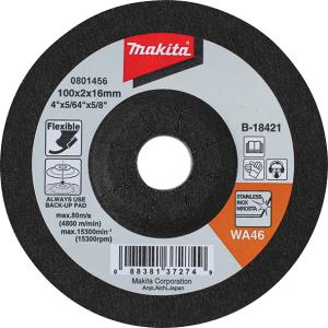 Гибкий шлифовальный круг по металлу Makita Inox 100х3 мм WA80 (B-18493)