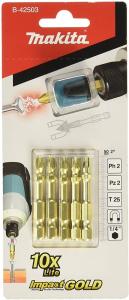 Набор Makita Mag Boost + Impact Gold x 50 мм, 5 шт (B-42503)