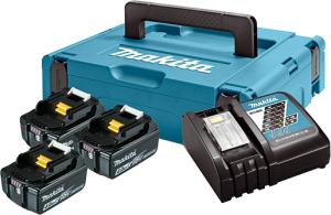 Набор аккумуляторов Makita LXT 3x4.0 Ач + DC18RC + Makpac 1