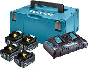 Набор аккумуляторов Makita LXT 4x4.0 Ач + DC18RD + Makpac 3