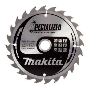 Пильный диск по дереву для аккумуляторных пил Makita Specialized for Cordless Saws 165х1.5/1x20, 24T 20°