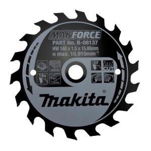 Пильный диск по дереву Makita MAKForce 140х1.5/1x15.88, 12T 20°