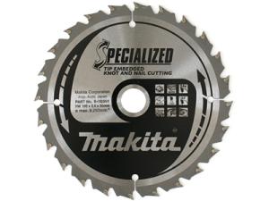 Пильный диск по дереву с гвоздями Makita Specialized Knot and Nail Saw Blade 185х2/1.3x30, 20T 25°