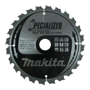 Пильный диск по дереву с гвоздями Makita Specialized Knot and Nail Saw Blade 210х1.9/1.4x30/25, 24T 23°