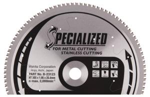 Пильный диск по нержавеющей стали Makita Specialized Stainless Saw Blade 305х2/1.7x25.4, 100T 3° отр.
