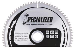 Пильный диск по алюминию Makita Specialized for Aluminum Cutting 250х2.4/1.8x30, 80T 5° отр.