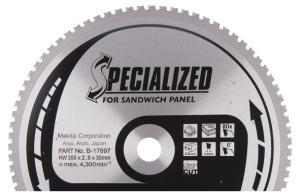 Пильный диск для сэндвич-панелей Makita Specialized for Sandwich Panal 355х2.6/2.2x30, 80T 0°